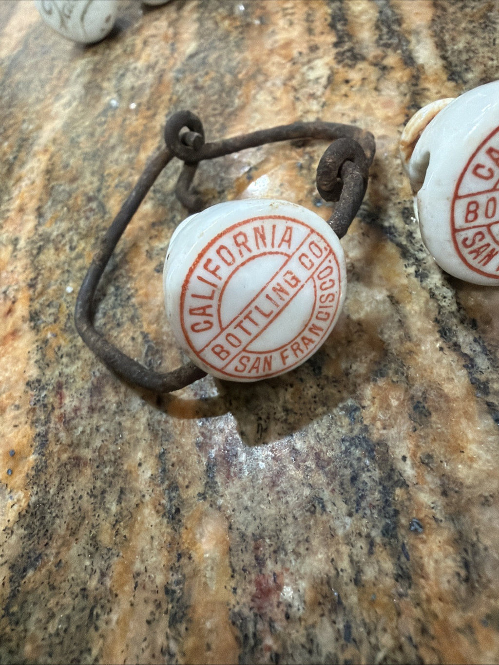 3 Pre-Prohibition Porcelain Beer Bottle Stopper Brewing Co San Francisco3