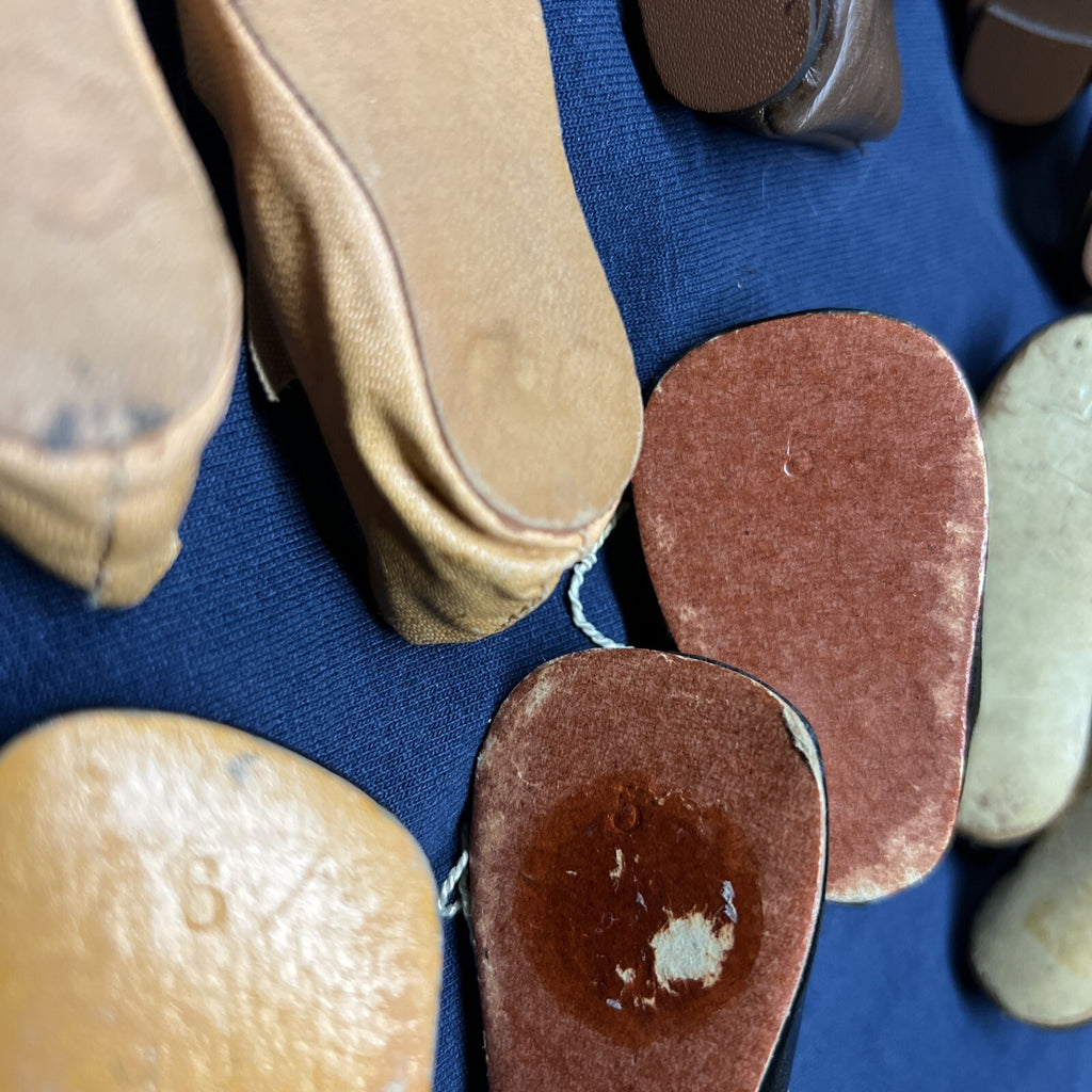 Lot of 6 Antique and Vintage Doll Shoes Unique Various Conditions Similar Sizes6