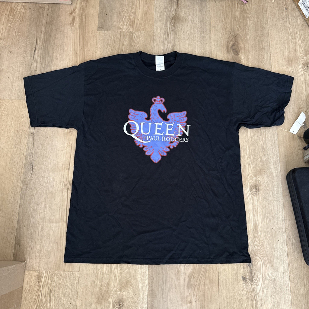 2005 Queen + Paul Rodgers Tour Shirt XL Rock Band Tee Gildan Black Vintage0