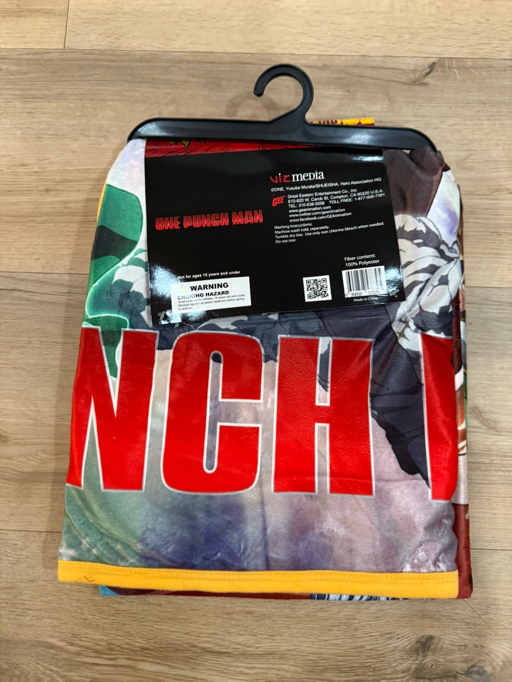 One Punch Man Throw Blanket W/ All Characters 46”x60”2