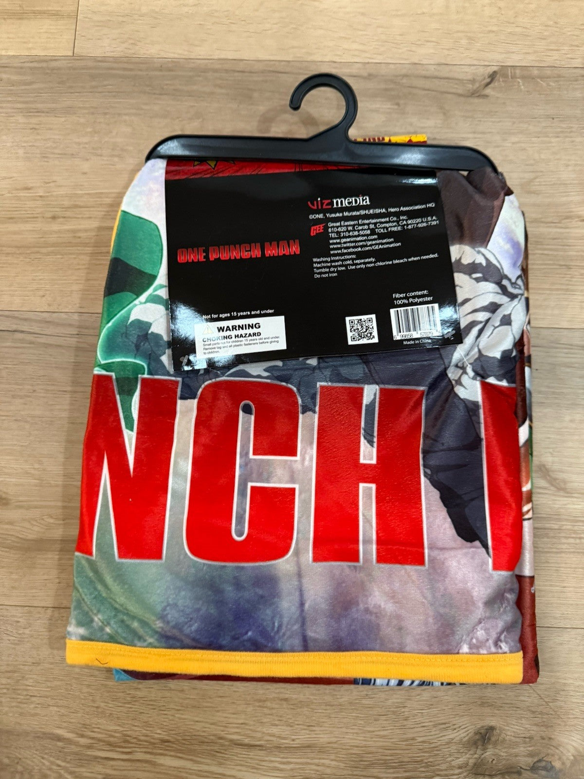 One Punch Man Throw Blanket W/ All Characters 46”x60”2
