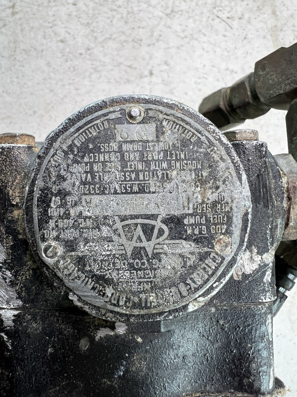 Vintage Aircraft Fuel Pump – Mascot M/C Logo – WWII Era Aviation Part2