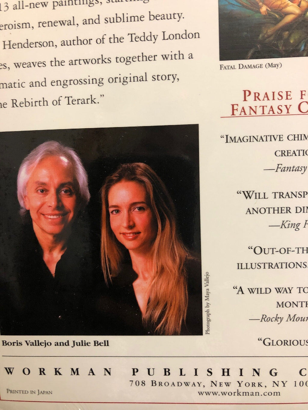 Authentic 2004 Boris Vallejo & Julie Bells Fantasy Wall Calendar NEW6