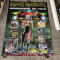 RARE 1986 IRON MAIDEN Somewhere On TOUR Promo POSTER HEAVY METAL #40 48”0