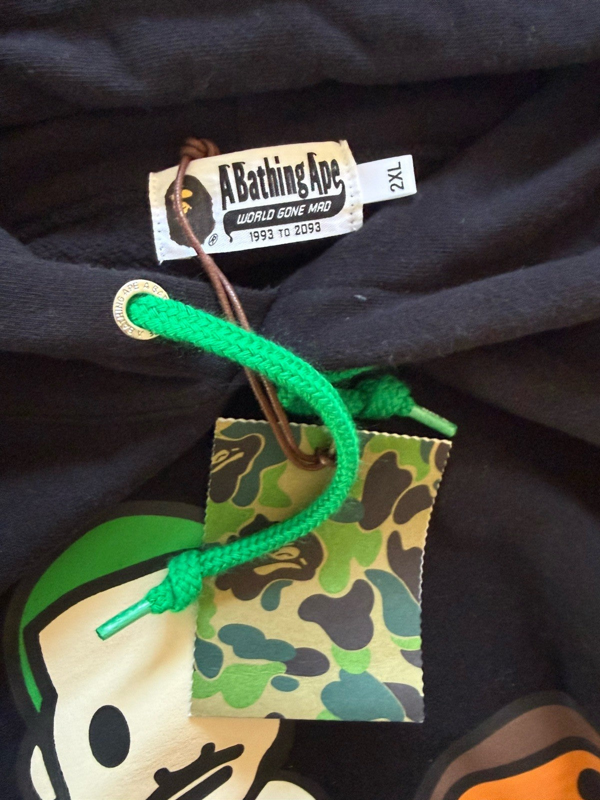 BAPE x J Balvin Baby Milo Pullover Hoodie Black SS20 Authentic5