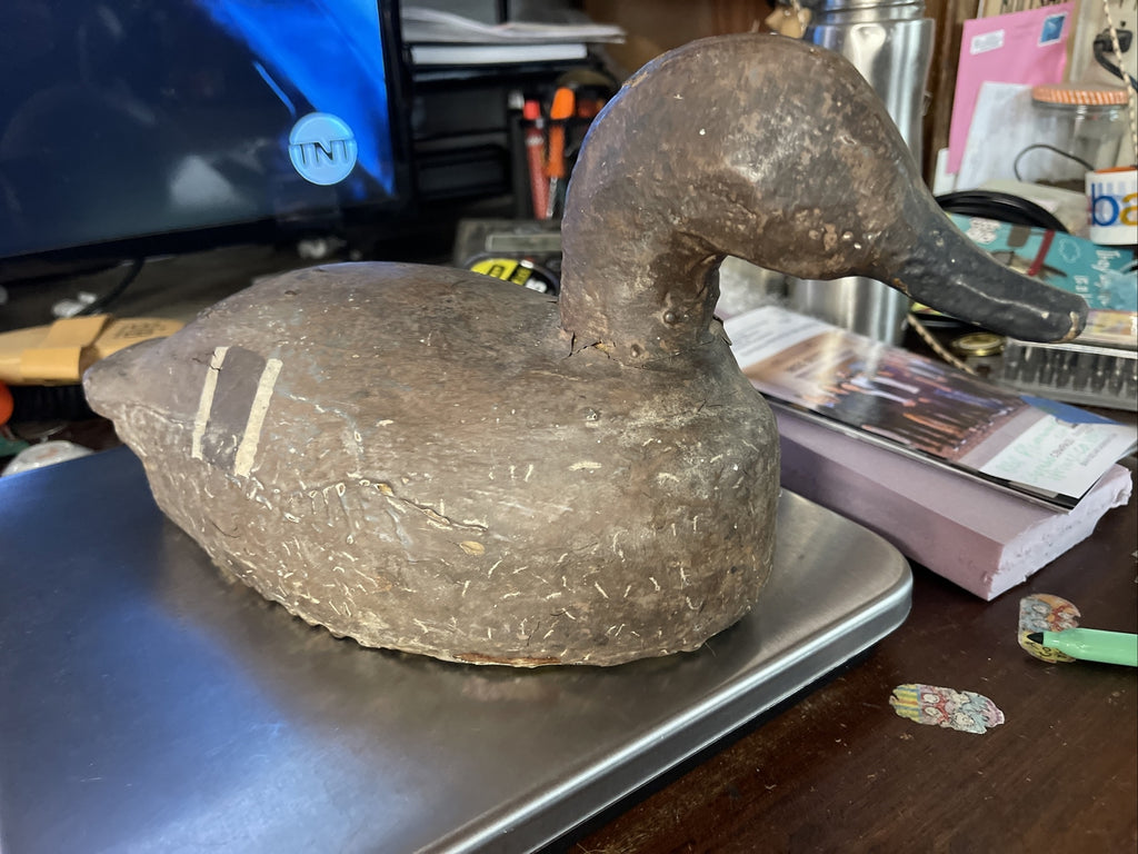 Antique Duck Decoy lot of 2 one signed RB old4