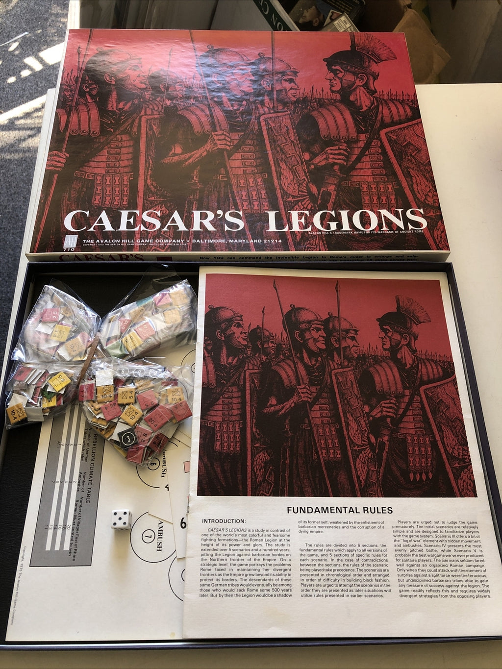 Avalon Hill 1975: CAESAR'S LEGIONS - Rome's Northern Border Wars0