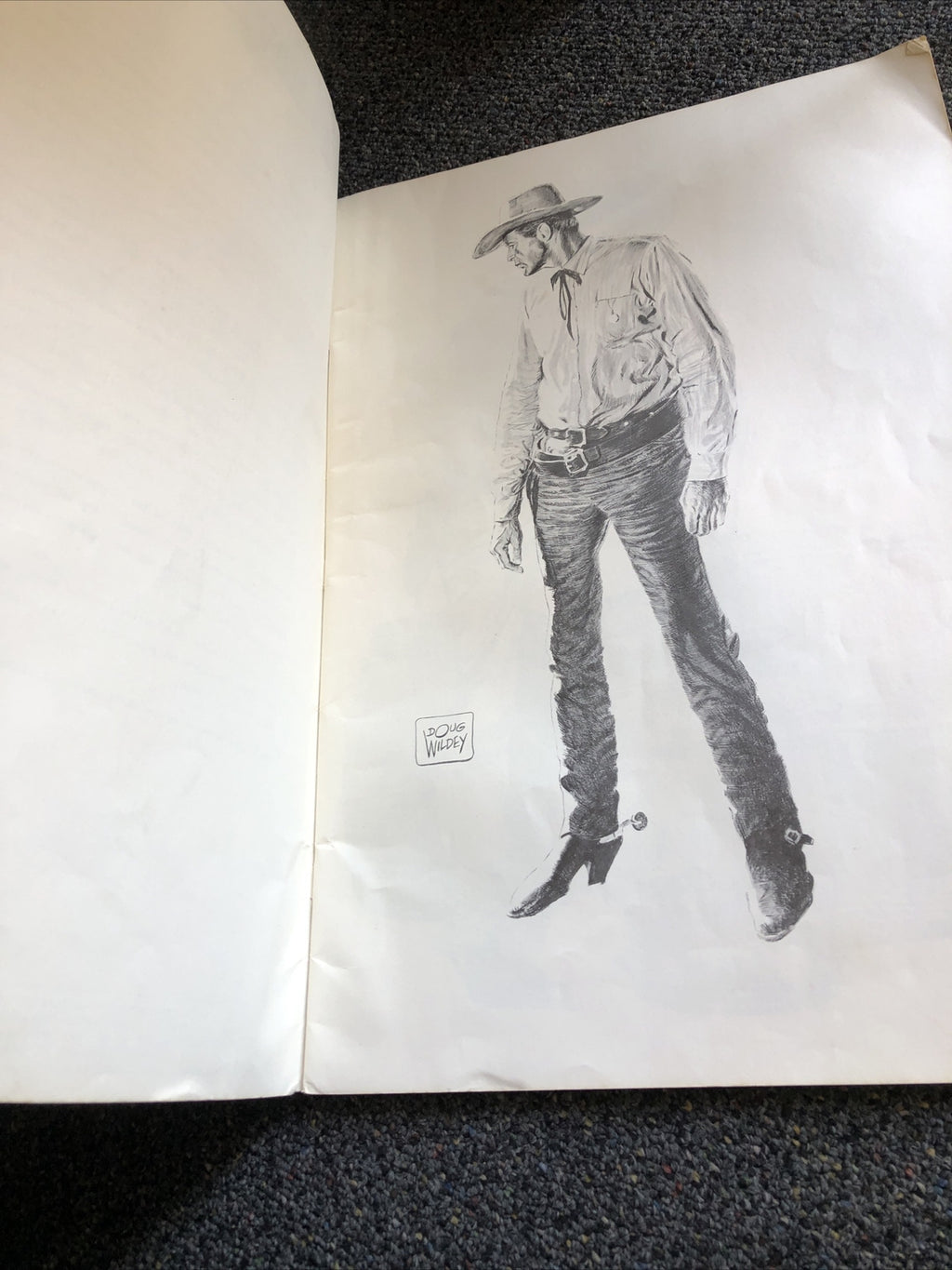 THE MOVIE COWBOY by Doug Wildey (1971) 12 x 17 art portfolio 26 large prints1