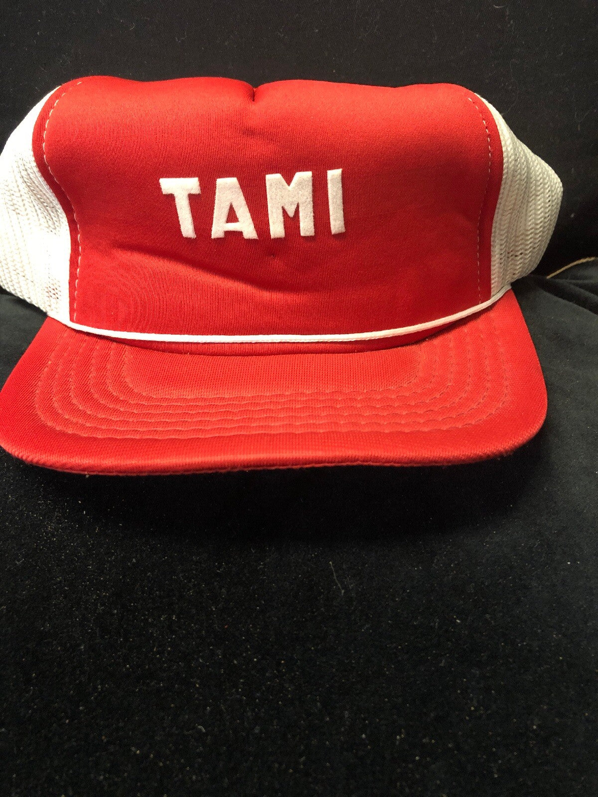 Custom Hat with “Tami” - Custom Red White Snapback NWOT0