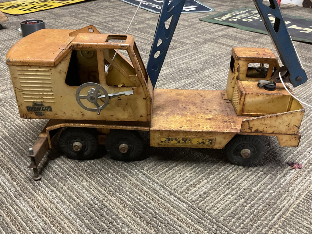 Vintage Nylint Michigan Shovel Crane Model T-24 Clark Equipment Original Labels1