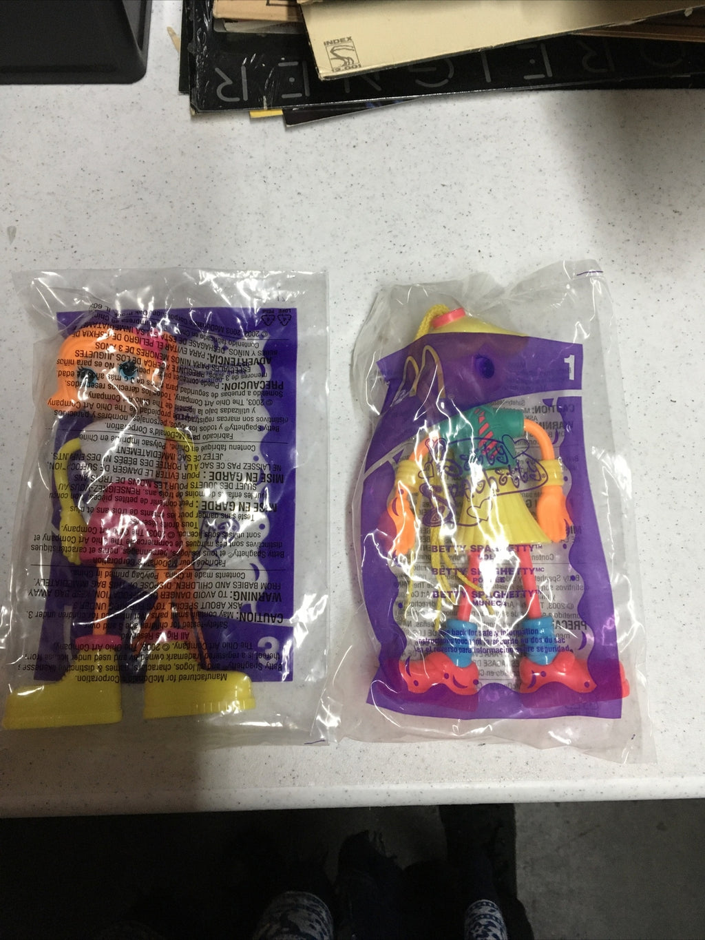 Lot2: 2003 MCDONALDS HAPPY MEAL BETTY SPAGHETTY TOYS #3 MANDY #1 Betty SEALED0