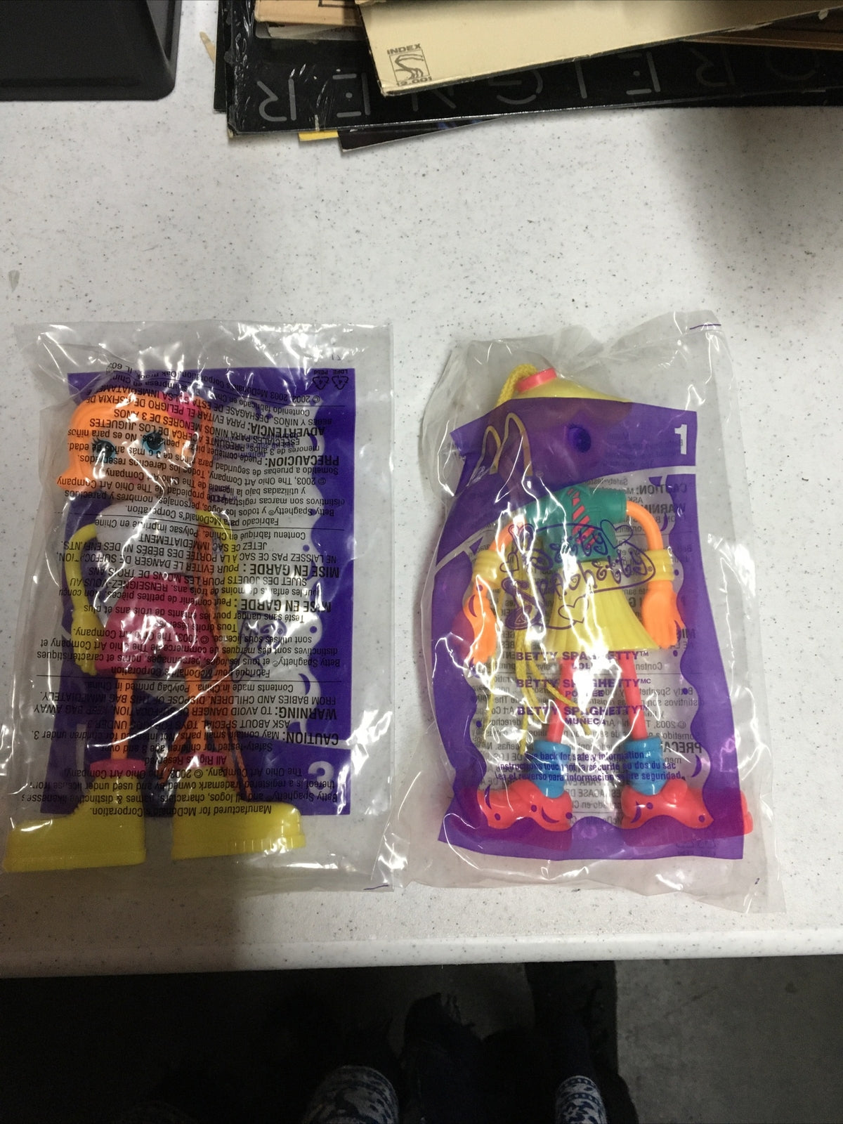 Lot2: 2003 MCDONALDS HAPPY MEAL BETTY SPAGHETTY TOYS #3 MANDY #1 Betty SEALED0