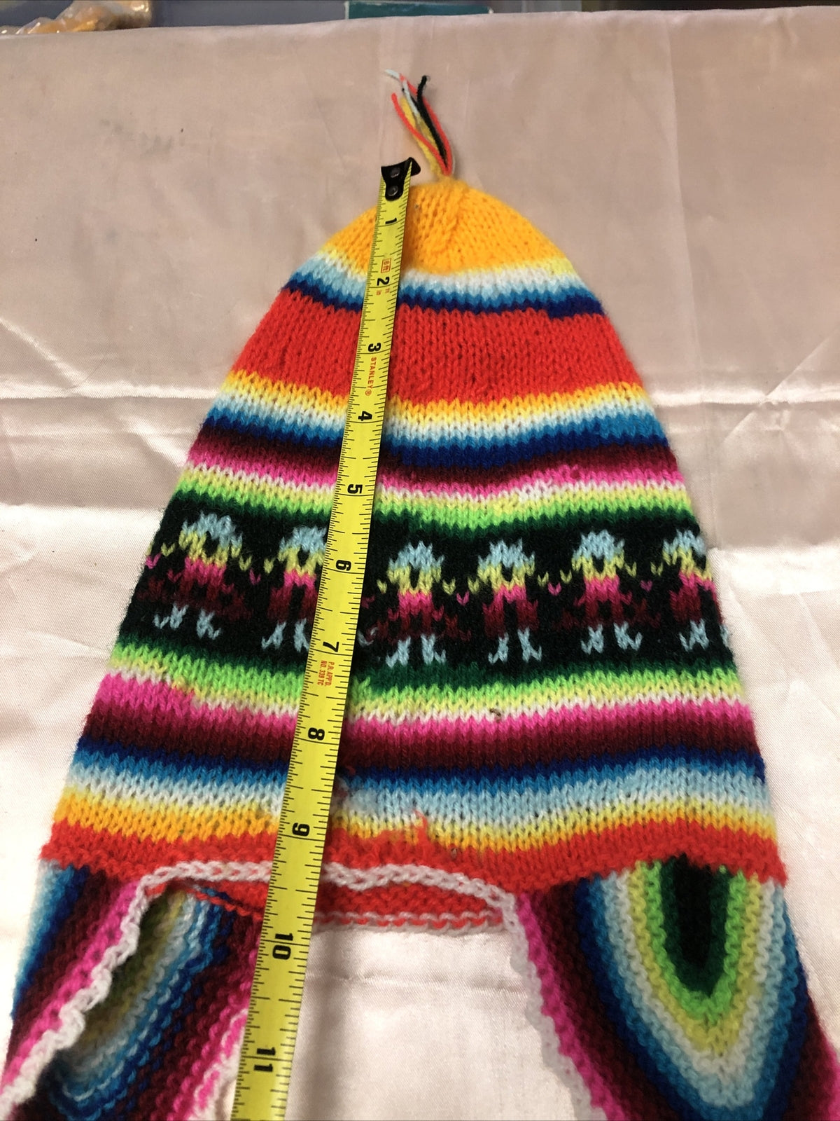 Vintage Mexican Style Lot Of 2 Handmade Youth / Kids / Child Knit Hats Beanies8