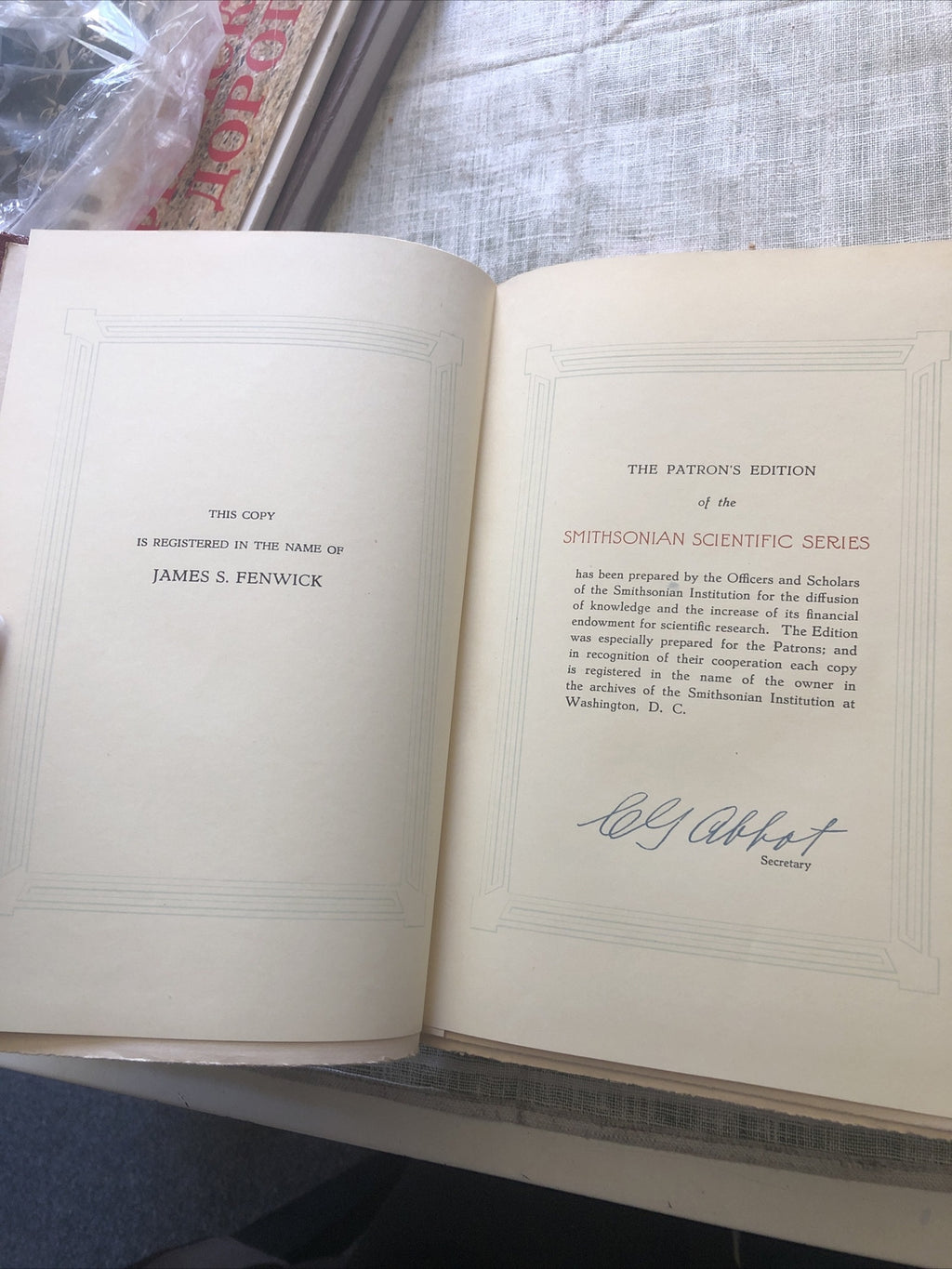 Vintage 1934 Smithsonian Institution Scientific Series4