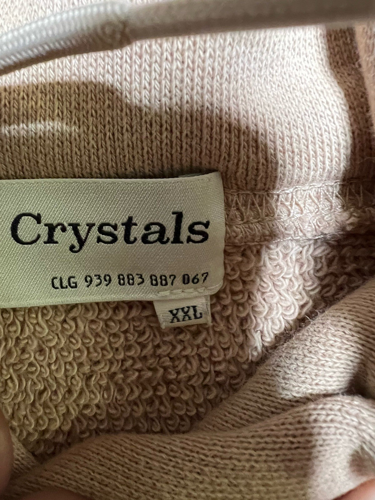 RARE ABC Advisory Board Crystals Hoodie XXL Beige Rhinestone Map Graphic Earth2