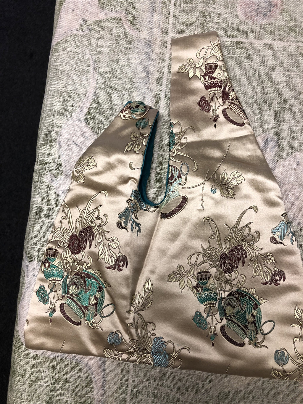 Vintage Chinese Silk Embroidered Handbag Purse2