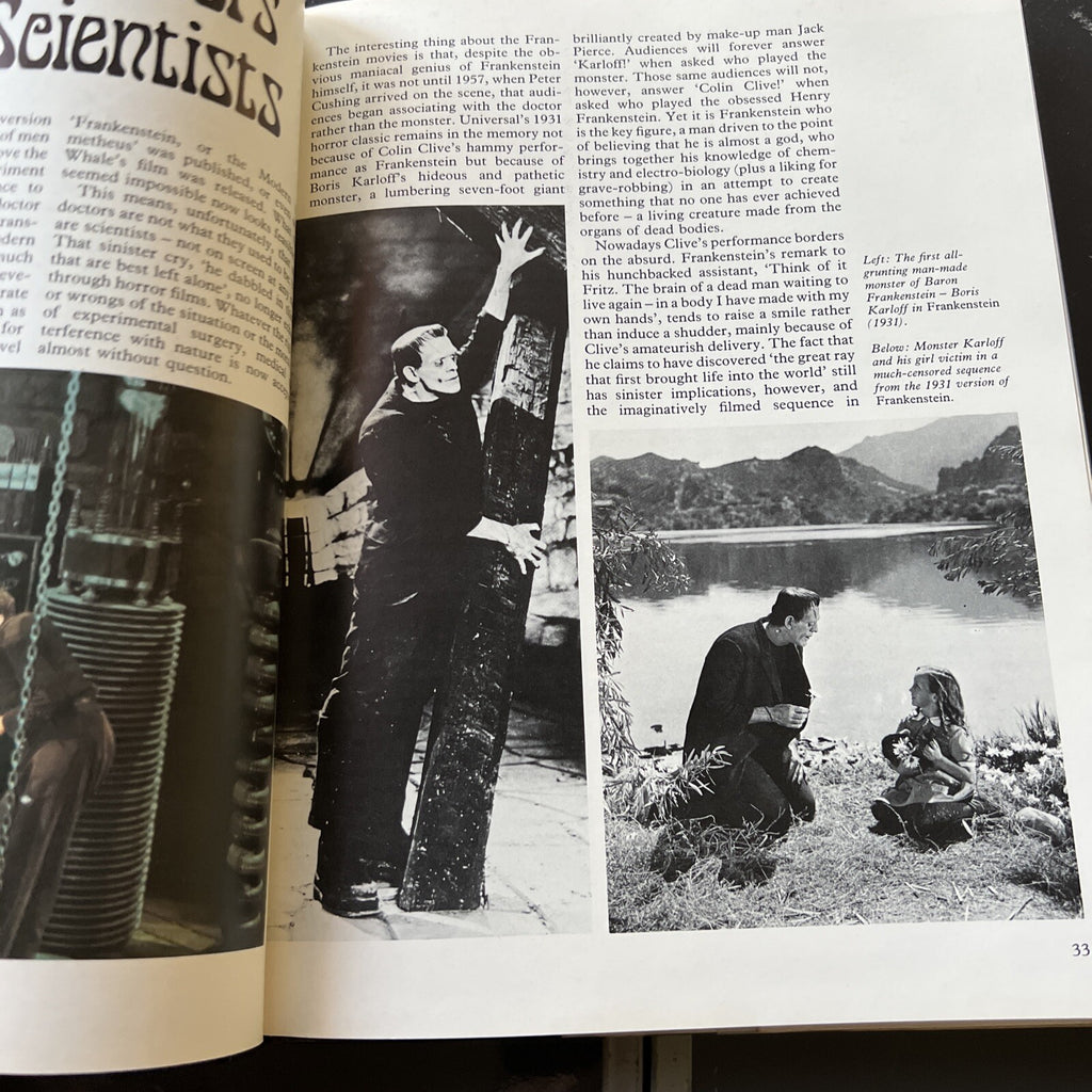 Horrors: A history or Horror Movies by Tom Hutchinson and Roy Pickard 1983 Book2