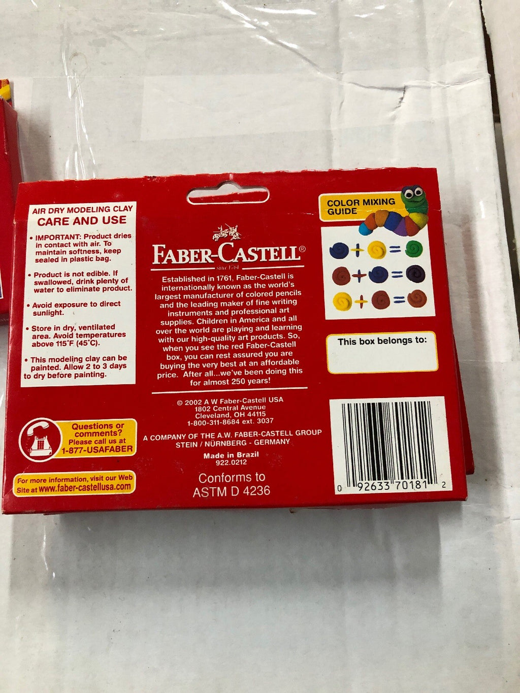 Faber Castell Lot : 2 Box 12 Color Non-Toxic Modelling Dough & 24 Short Color Pe1