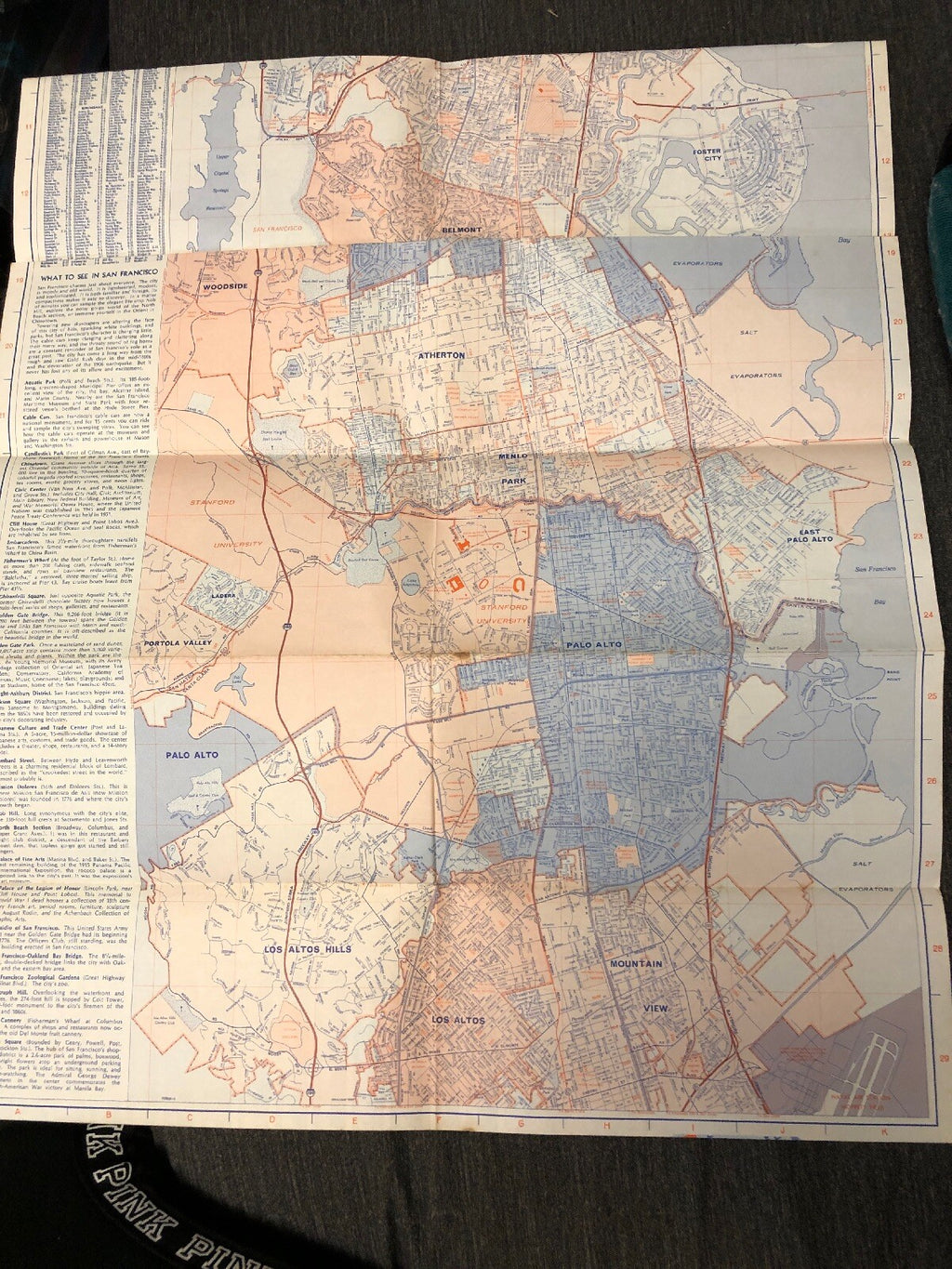 1973 Union 76 San Francisco And The Southern Peninsula Fold Up Road Map2