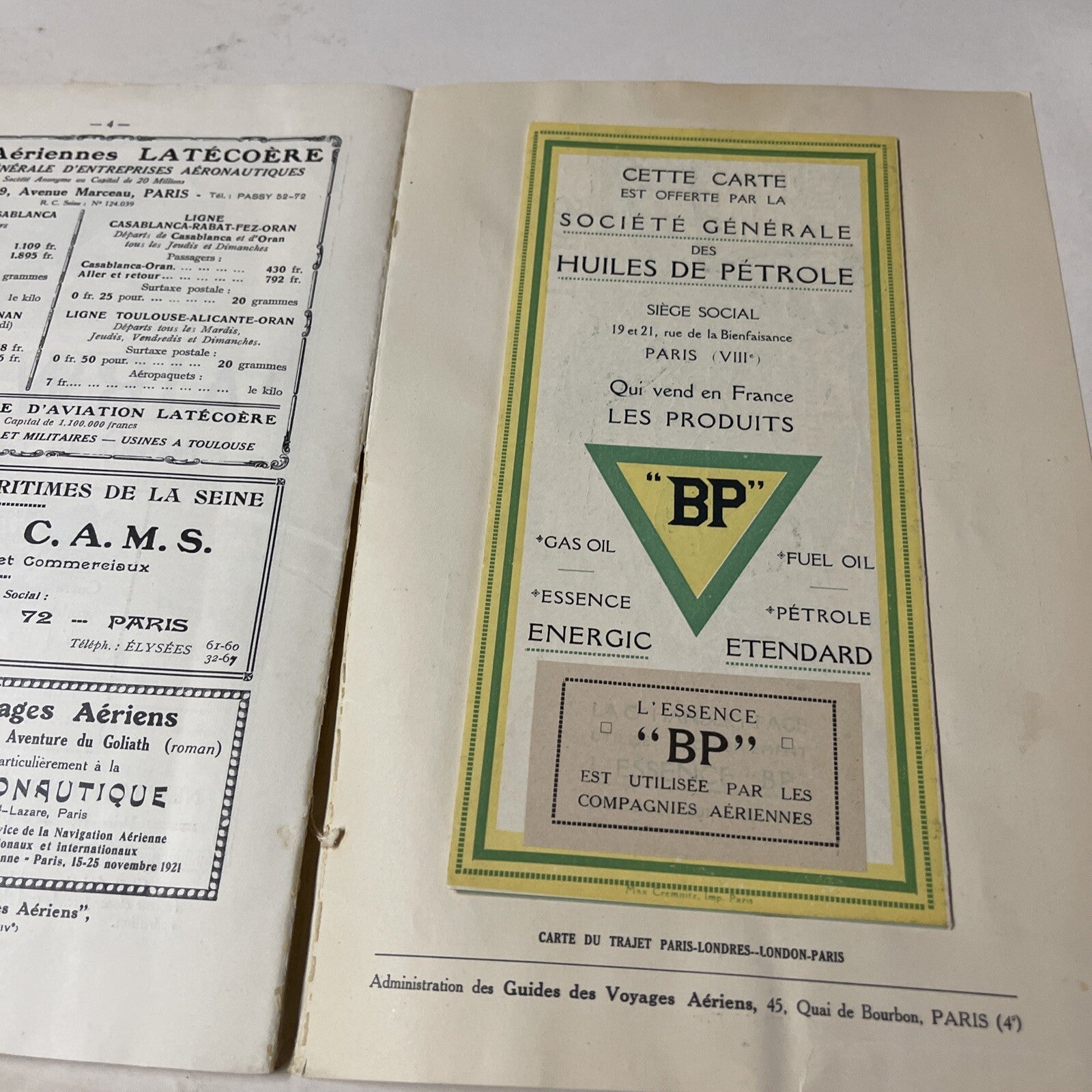 1924 Imperial Air Union AIRLINE TIMETABLE &  Aviation Guide Book In One Rare!!3