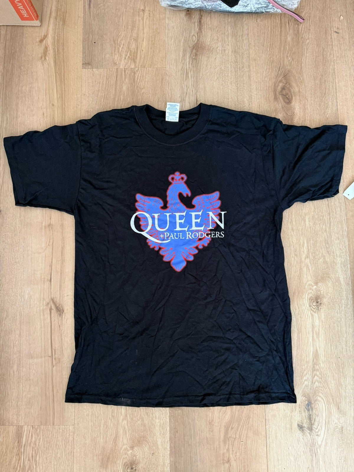 2005 Queen + Paul Rodgers Tour Shirt M Rock Band Tee Gildan Black Vintage0