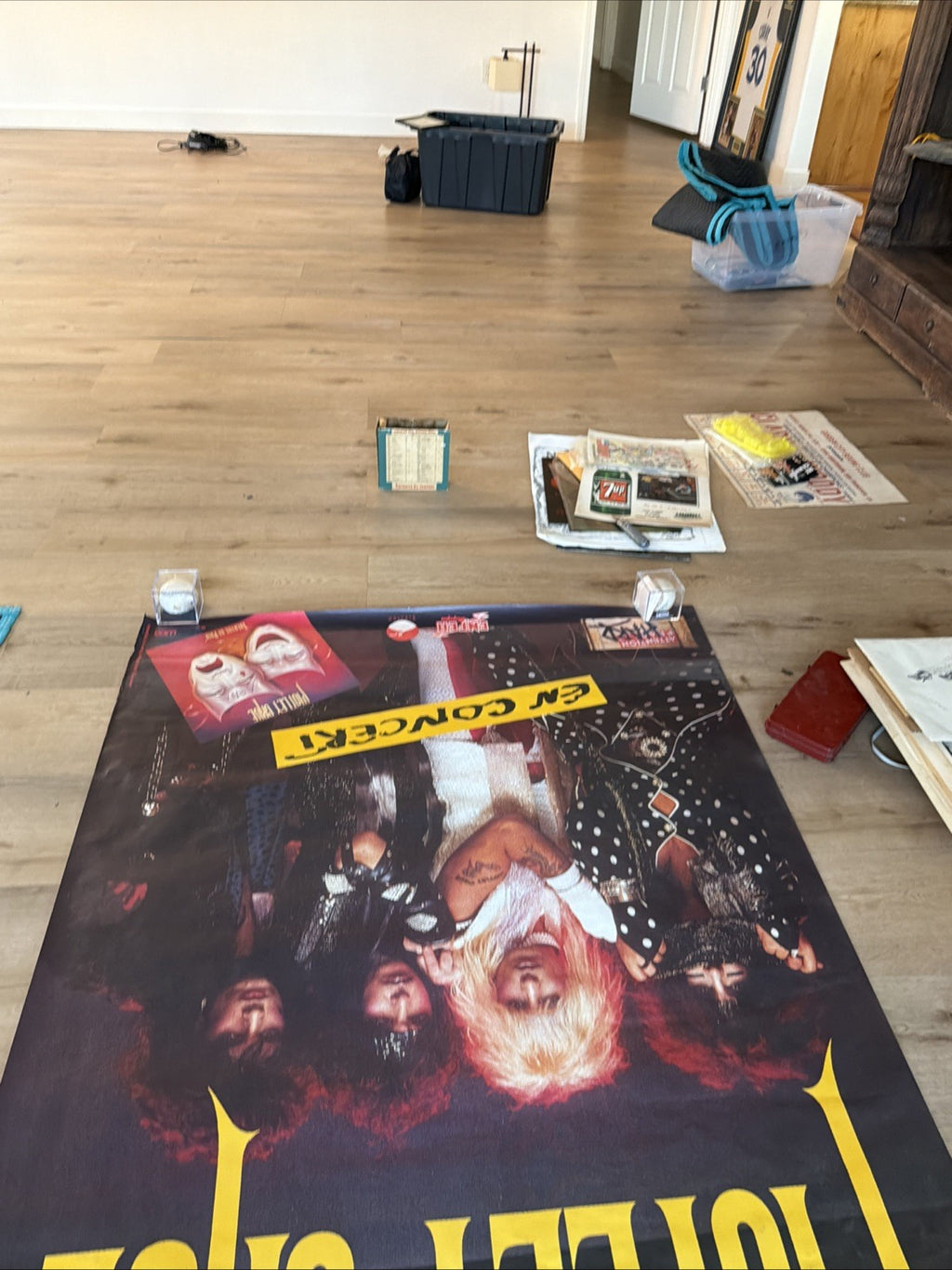 #111 1985 theatre Of Pain MOTLEY CRUE  Rare Subway Promo Poster 61” X 46”10