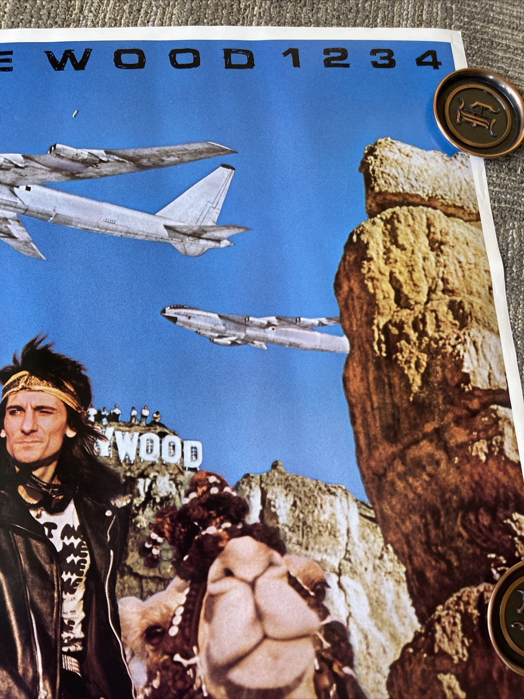 #33 1981 Ronnie Wood Poster 1 2 3 4 1234 The Rolling Stones Riding a Camel4