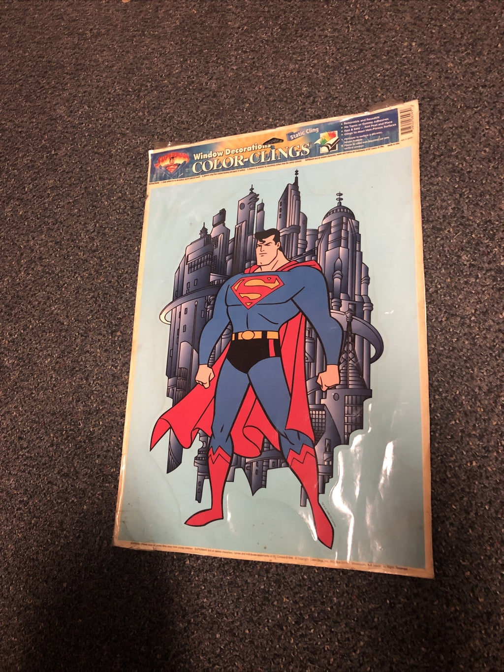 1996 Superman Color - Clings static cling window decorations DC Comics2