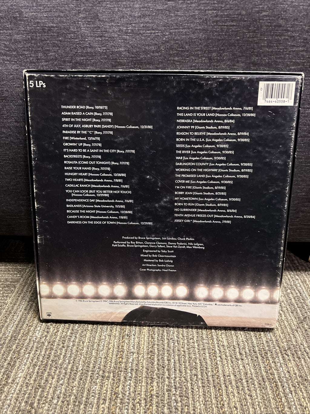 1986 Bruce Springsteen & The E Street Band Live 1975-85 Vinyl 5 LPs C5X 4055811