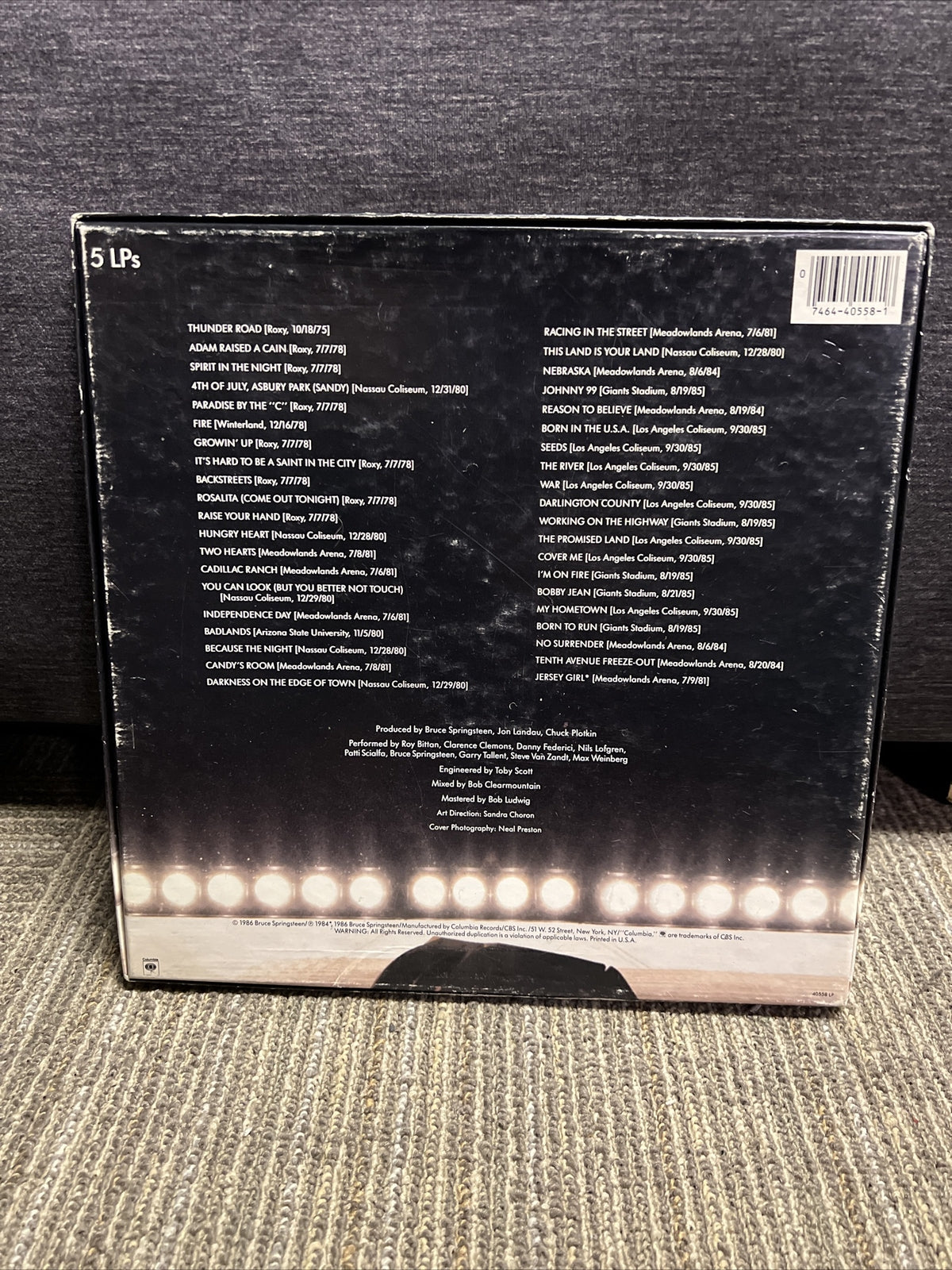 1986 Bruce Springsteen & The E Street Band Live 1975-85 Vinyl 5 LPs C5X 4055811