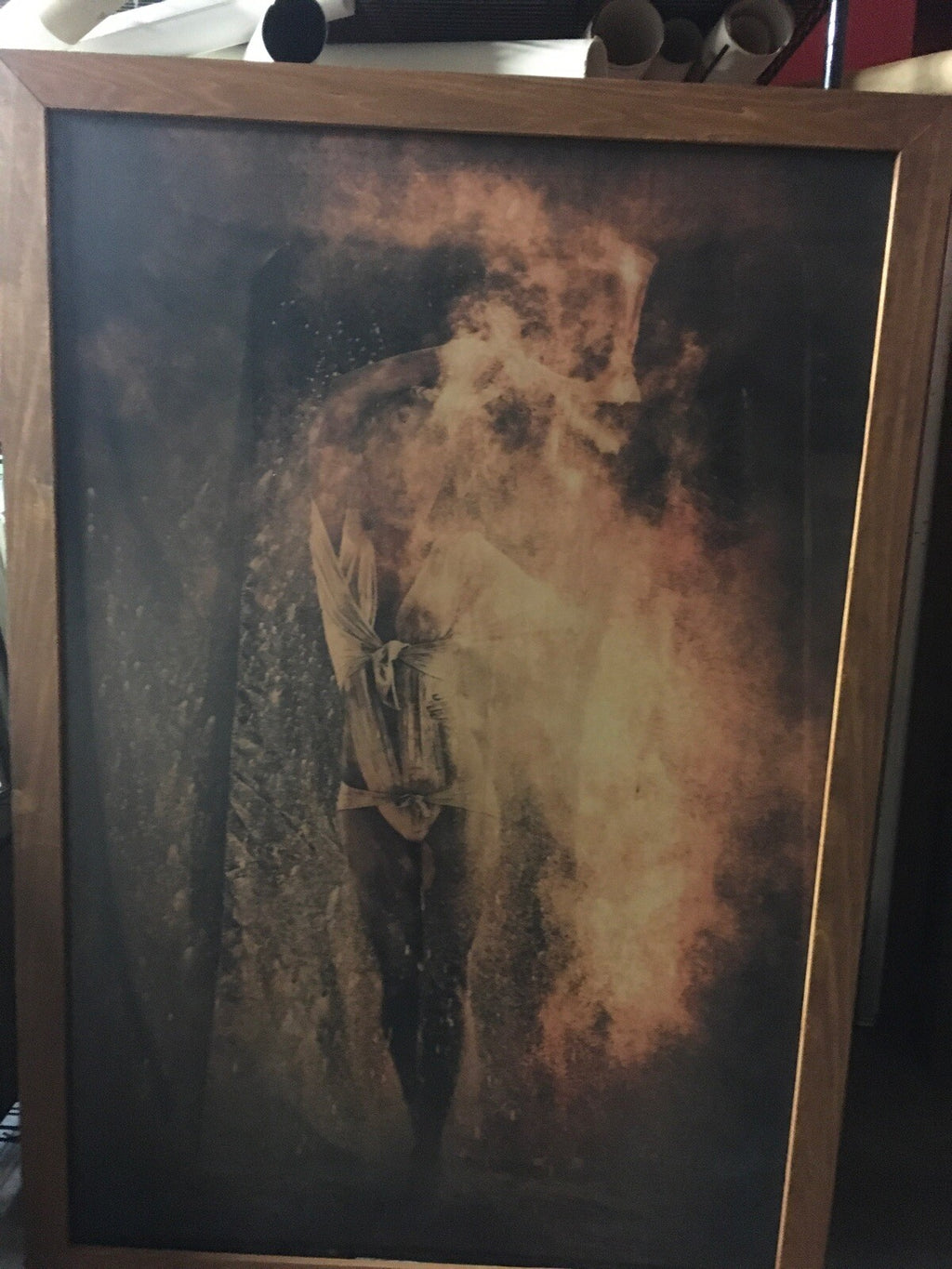 Rare Framed Art Beautiful Faded Women  Disappearances 64”x44”0