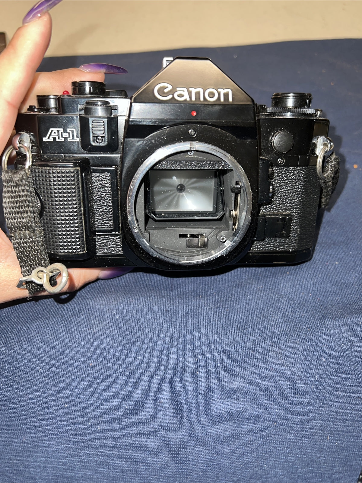 Vintage Canon A-1 A1 35mm SLR Film Camera Black MF Body From JAPAN8