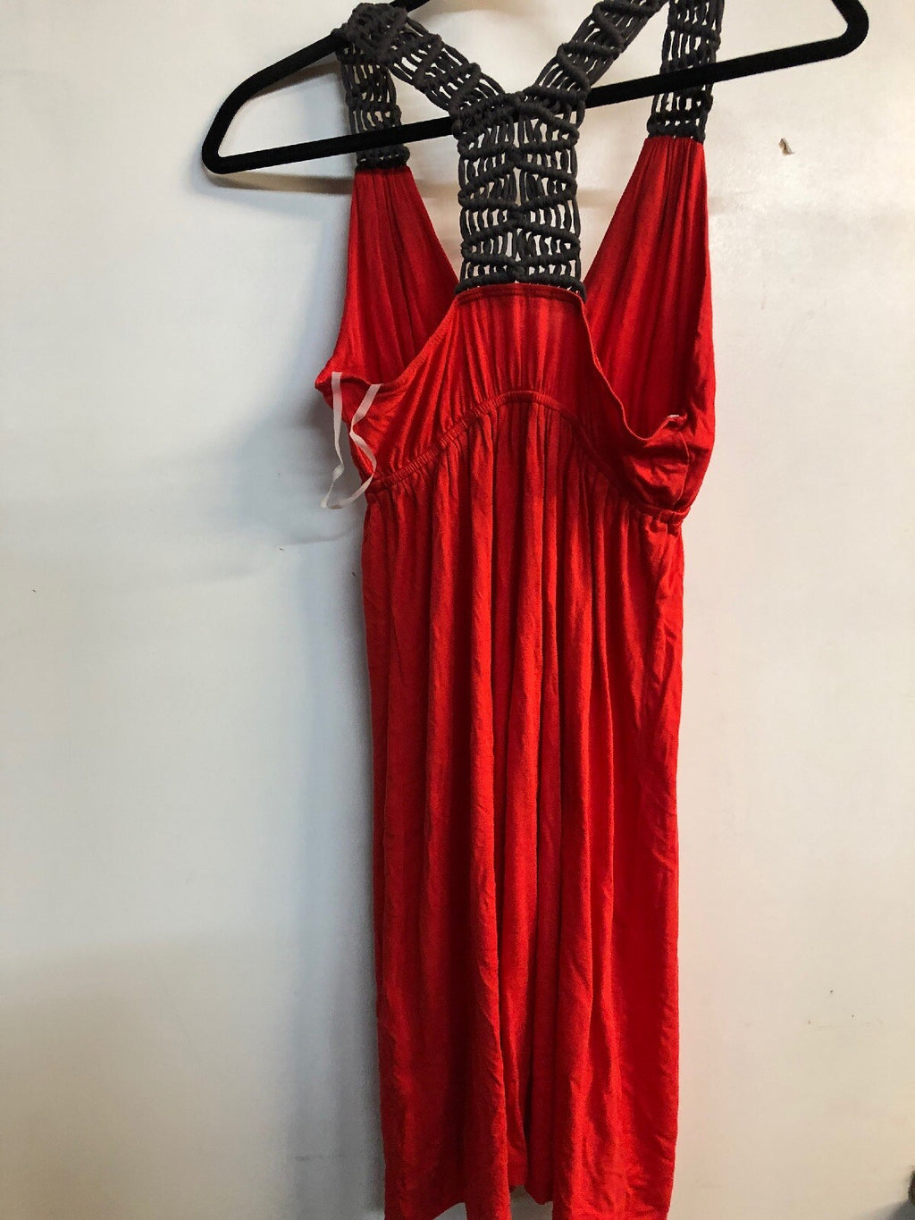Soprano Sexy Red Fancy V-Neck Thick Straps Stretchy Dress Small2
