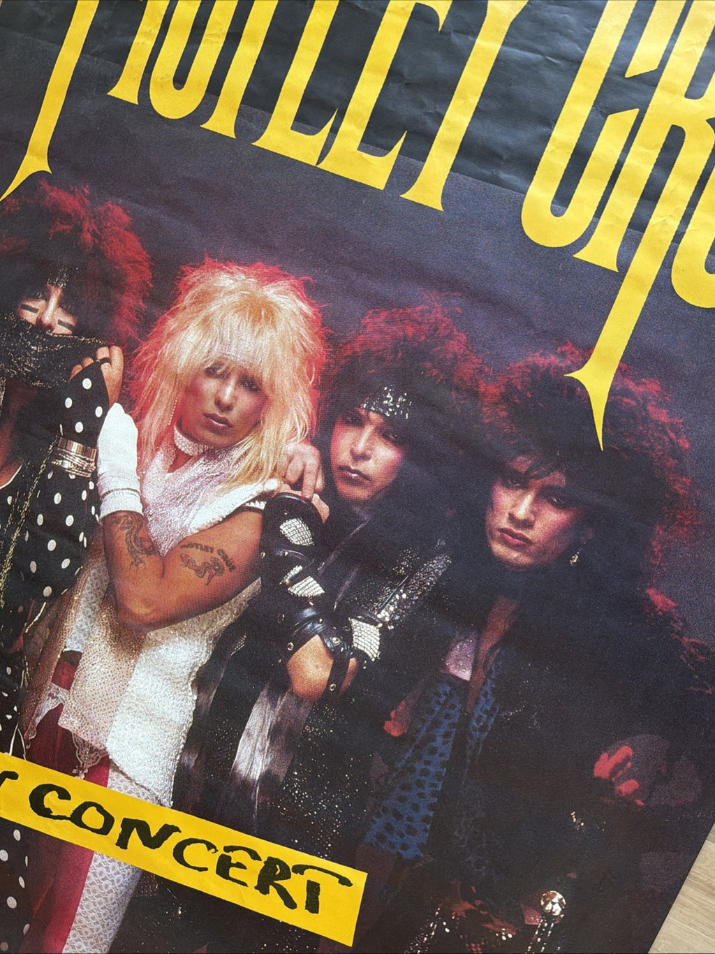 #111 1985 theatre Of Pain MOTLEY CRUE  Rare Subway Promo Poster 61” X 46”6