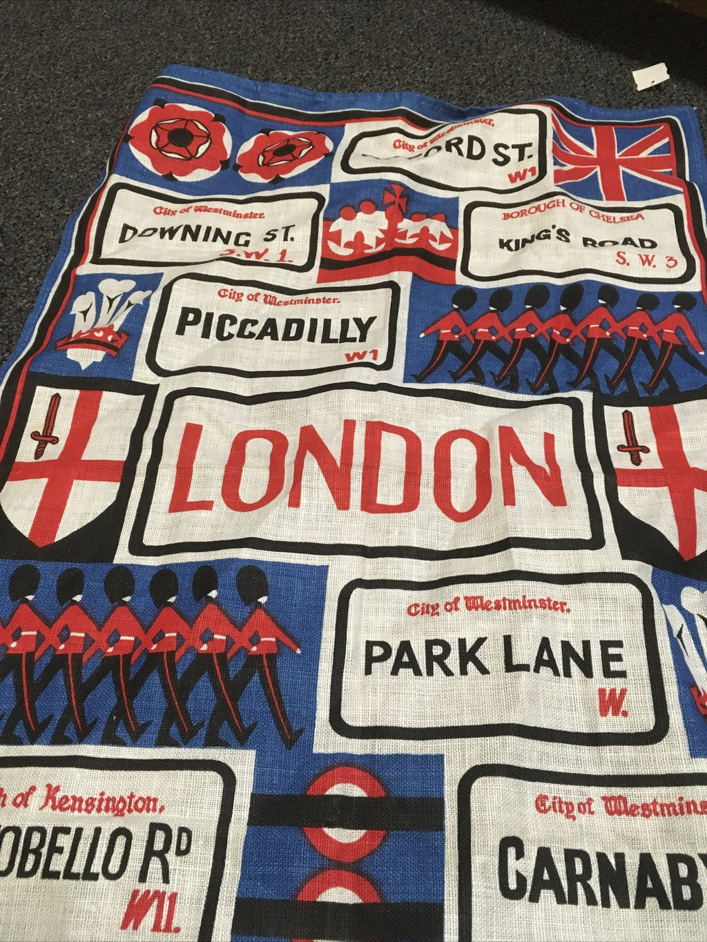 Vintage Linen Kitchen Towel by Ulster- London- Piccadilly-City Of Westminster1
