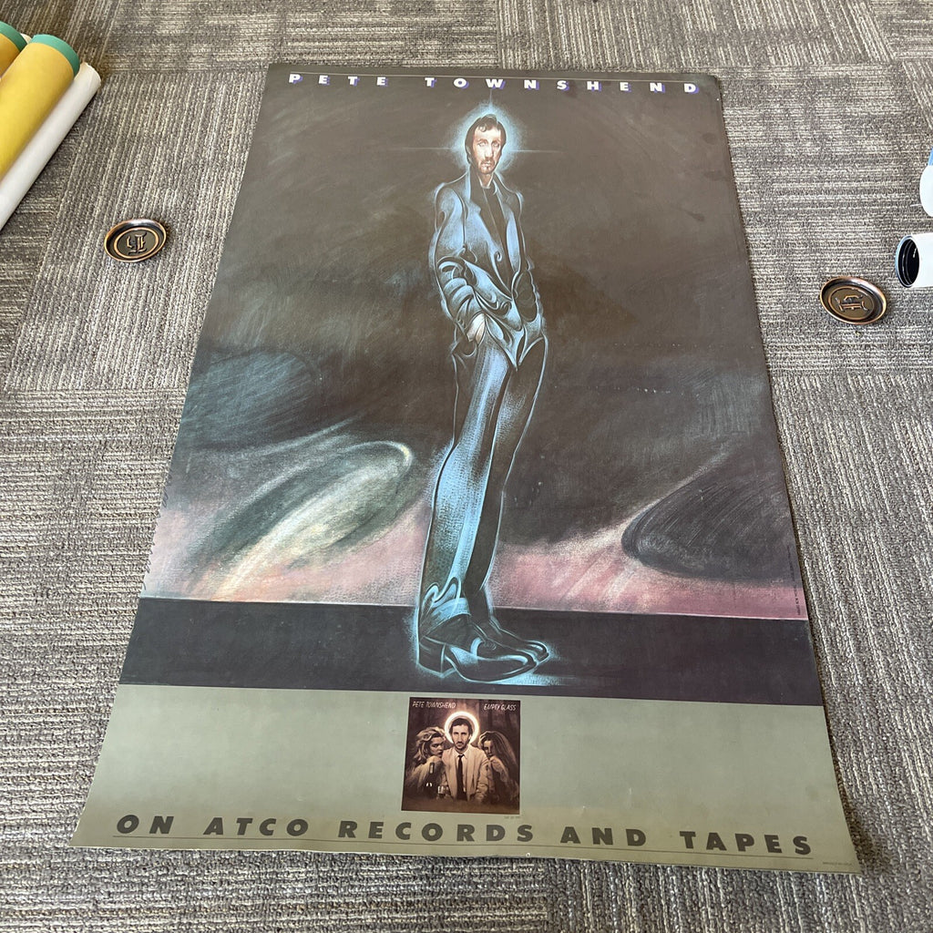 #70 1980 Pete Townsend  Empty Glass Record Store Promo Poster 26” X 45”8
