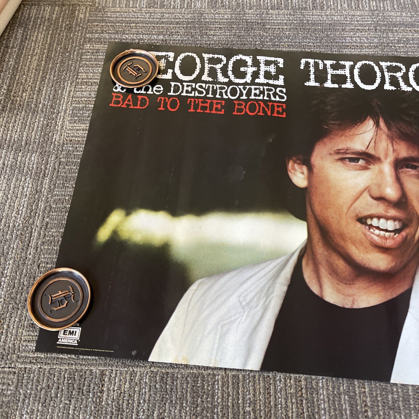 1982 George Thorogood and the Destroyers Bad To The Bone Record Promo Poster #436