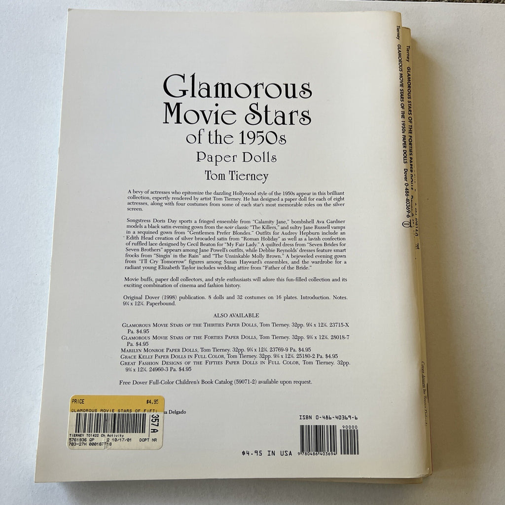 Glamorous Stars of the Forties, 1950s, Sixties Paper Dolls Tom Tierny Books7