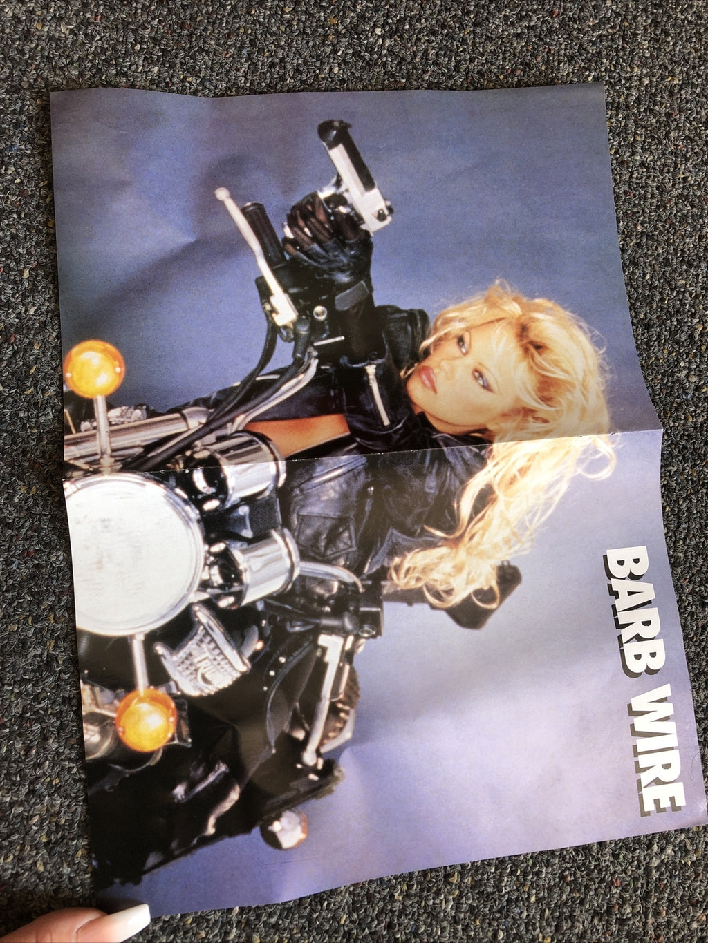 1990's COMIC DOUBLE SIDED POSTER w/ BARB WIRE & PAMELA  ANDERSON AS BARB WIRE1