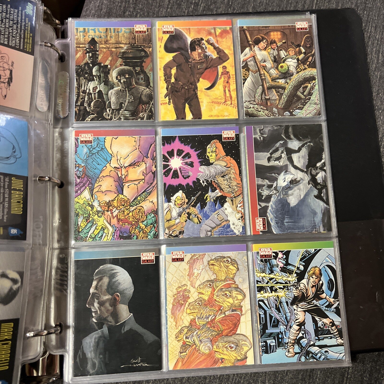Lot of Vintage Star Wars Galaxy Trading Collectors Cards3