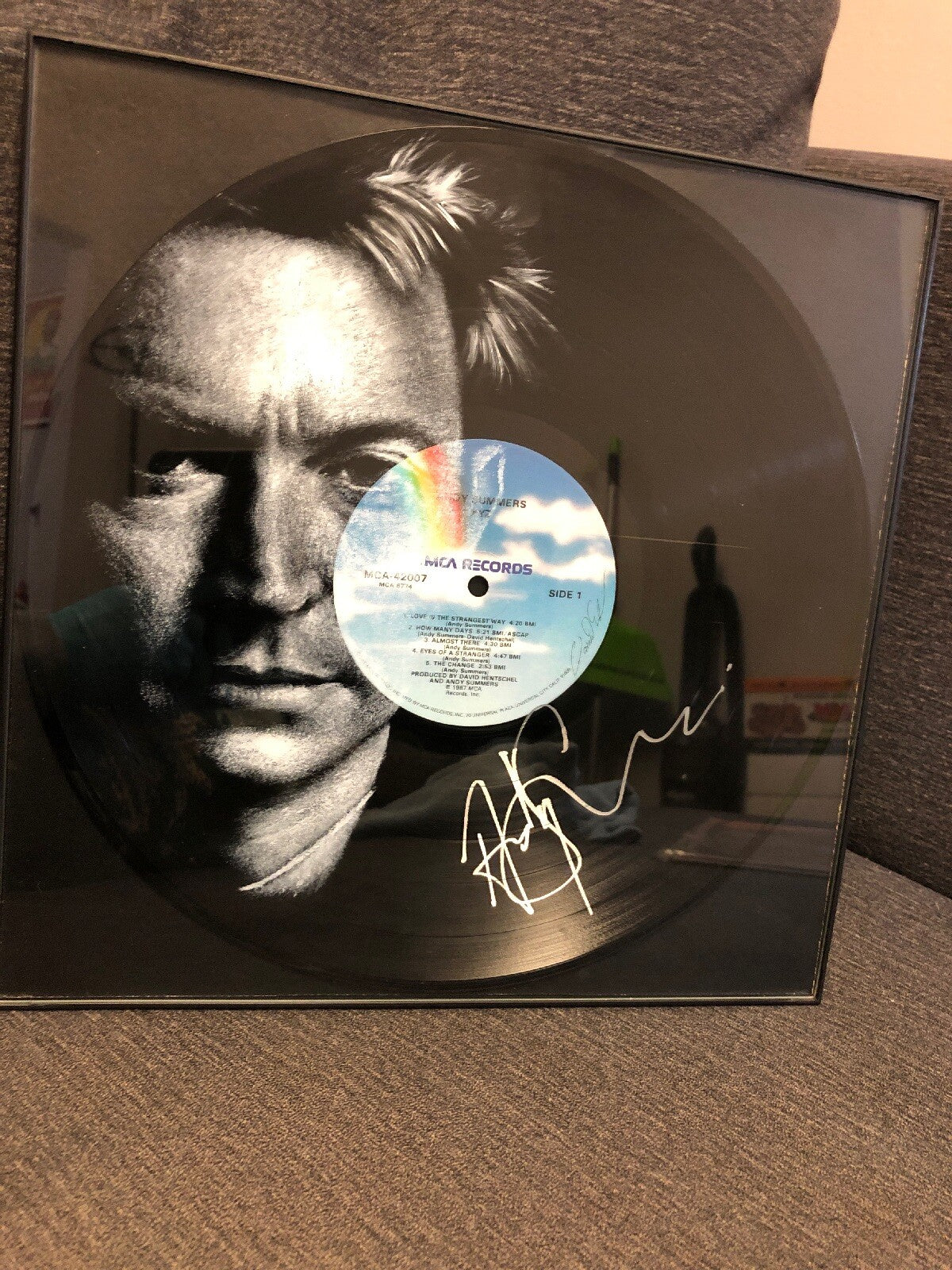 Andy Summers XYZ MCA RECORDS DLF Music.. Signed Record ALBUM0
