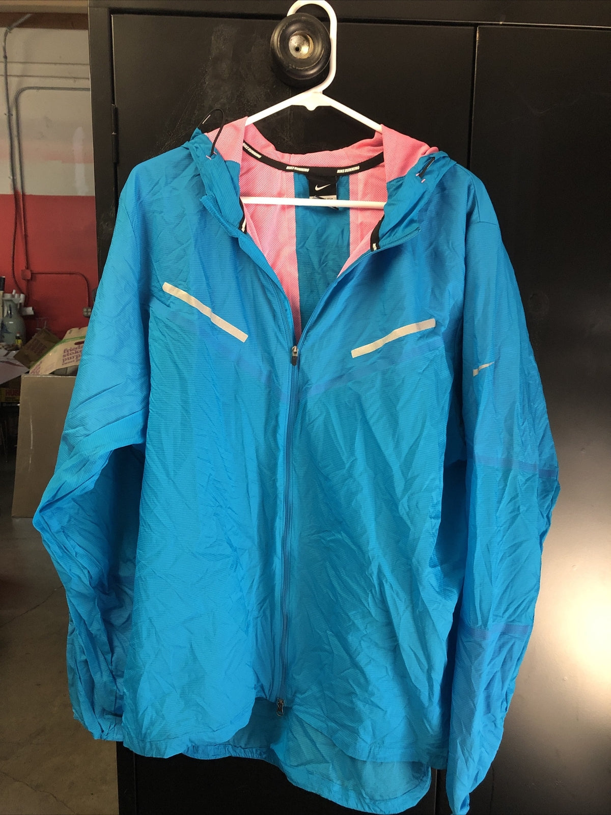 Nike Cyclone Blue/Pink Lightweight Running Jacket 519734 Men's Size XXL NOS0