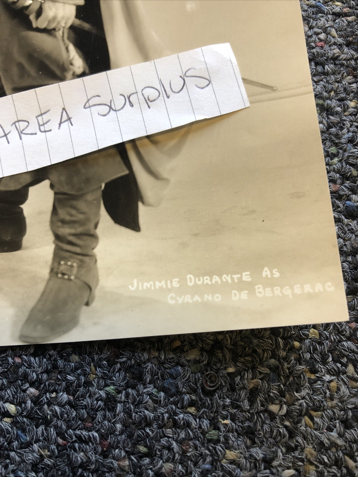 RARE Original Photo Of Jimmy Durante “Don Juan” Candid Shot 9”x6”6