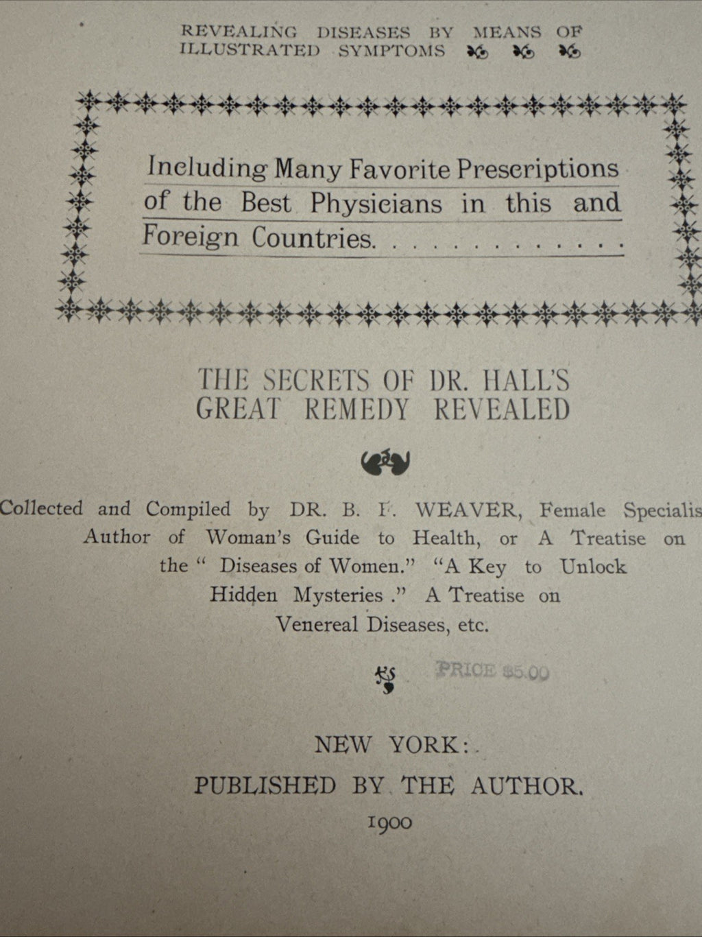 1900 Antique Medical  Book Dr. Weavers Family Atlas Of Human Diseases Rare4