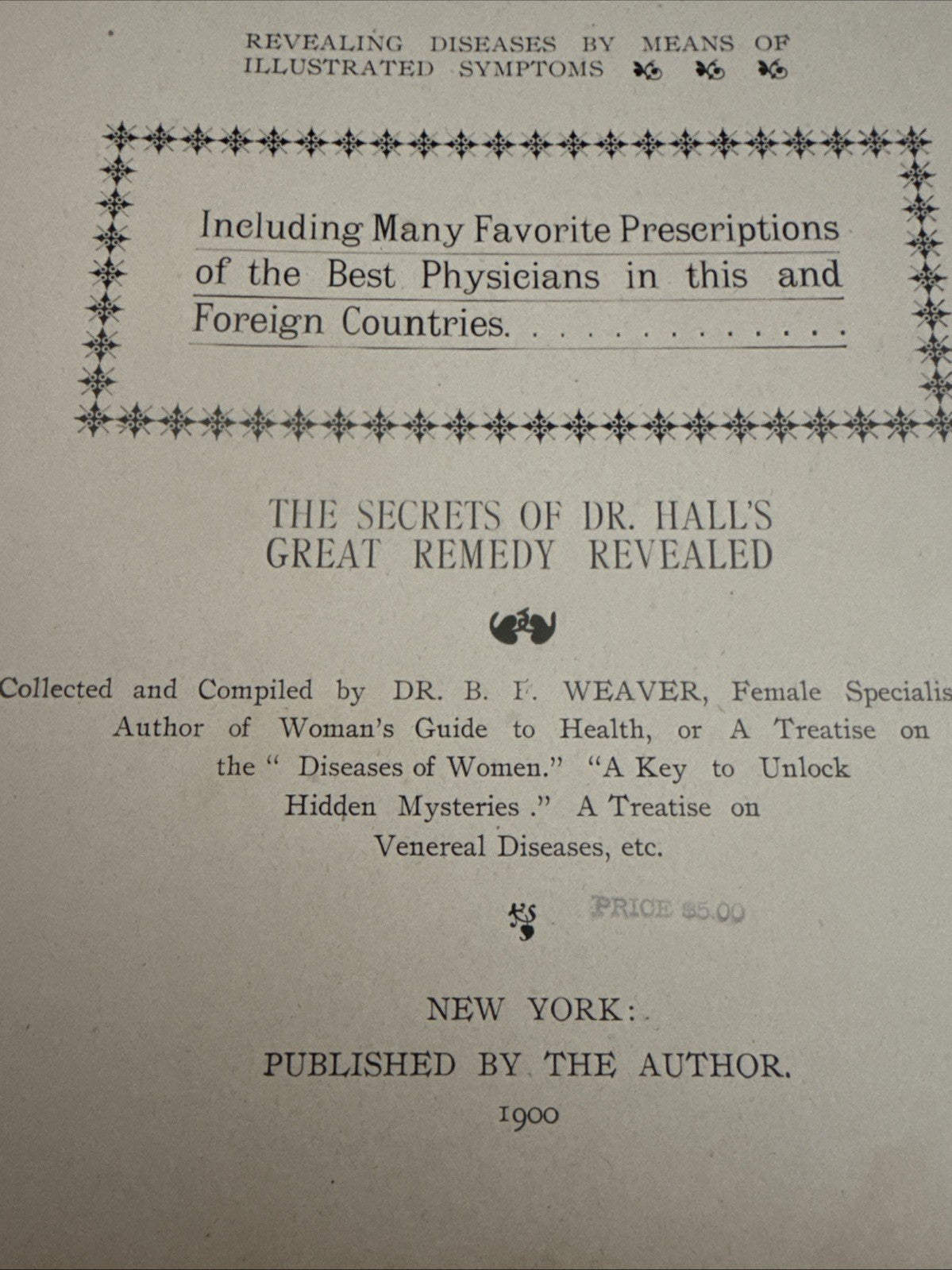 1900 Antique Medical  Book Dr. Weavers Family Atlas Of Human Diseases Rare4