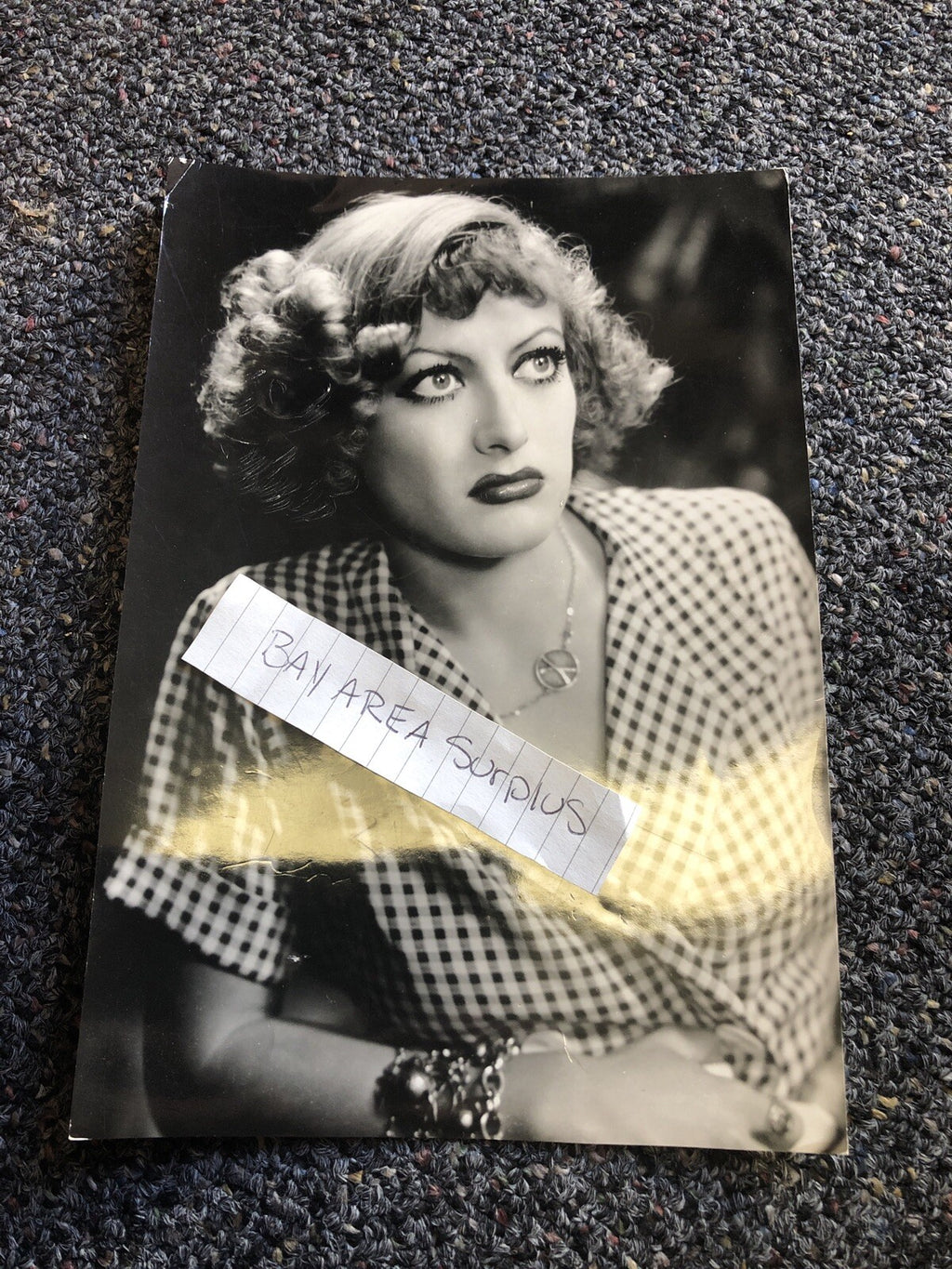 RARE Original Unpublished Photo Of JOAN CRAWFORD 9”x6” Candid photo0