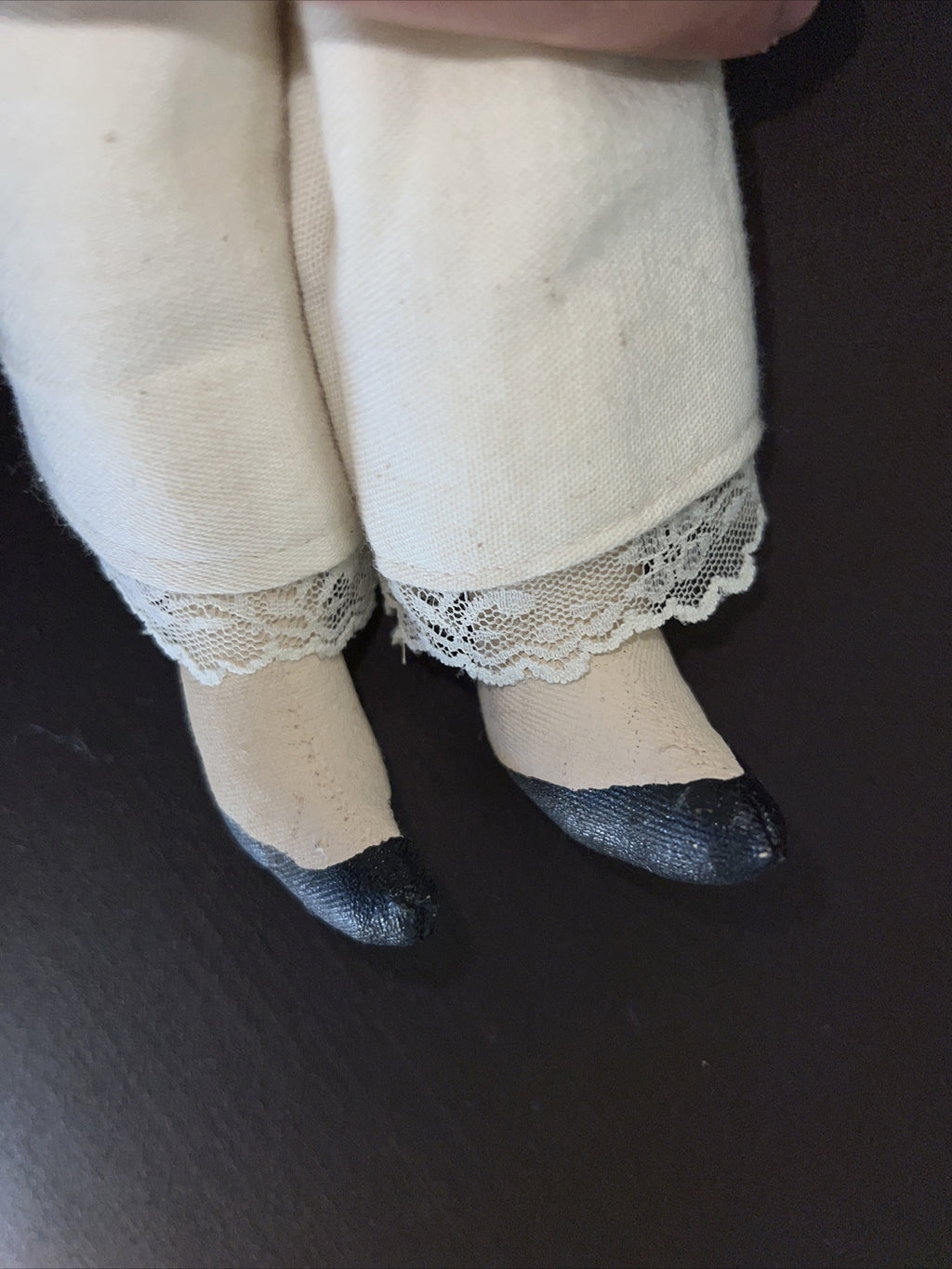 19” Vintage Painted Hand Made Cloth Doll5