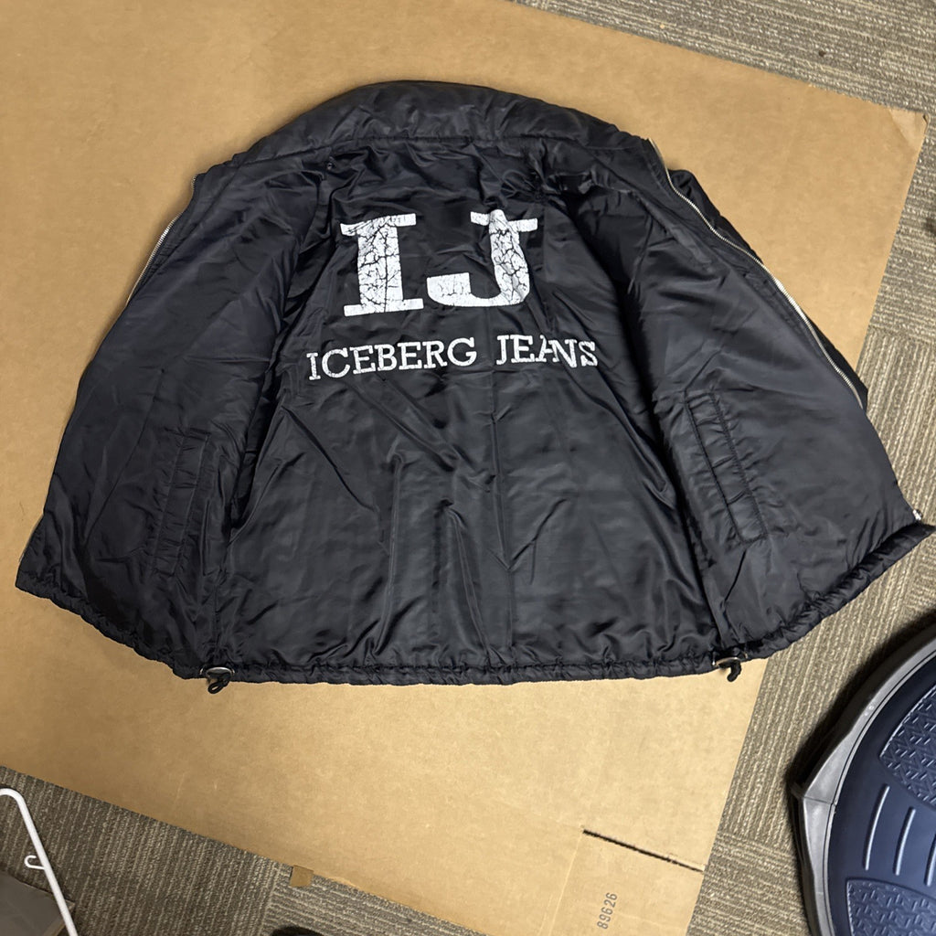 Vintage Iceberg Black Puffer Jacket1