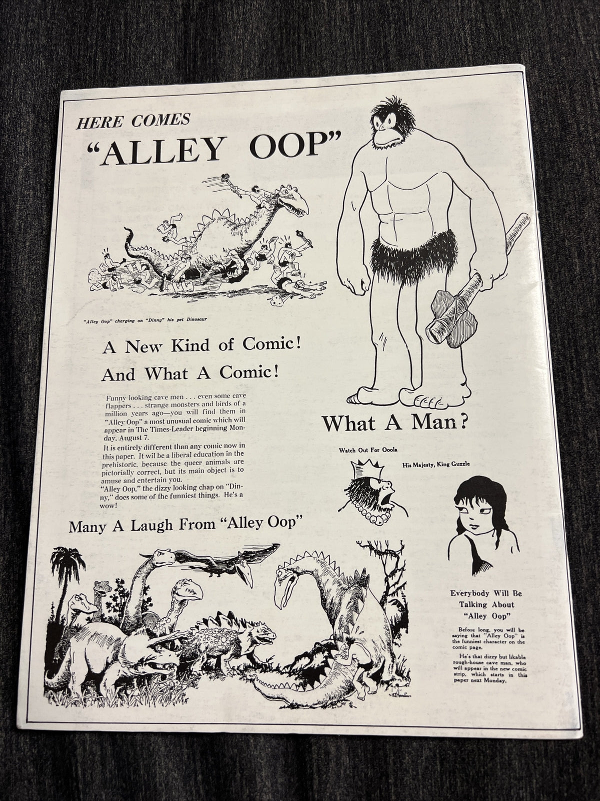 Alley Oop The Legend Begins #1 Dragon Lady Press 1987 Caveman Comic Strip1