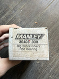 Manley 30403 .030 Big Block Chevy BBC V8 Connecting Rod Bearings Vintage NOS0